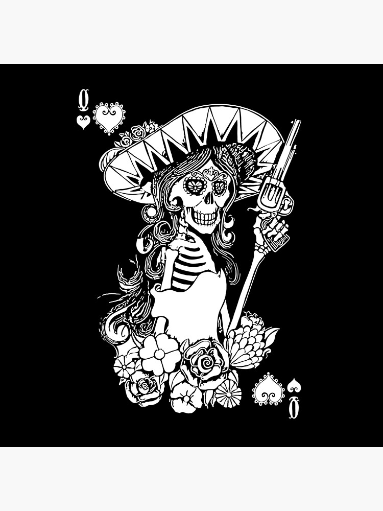 Day of the Dead Queen of Hearts by fullrangepoker