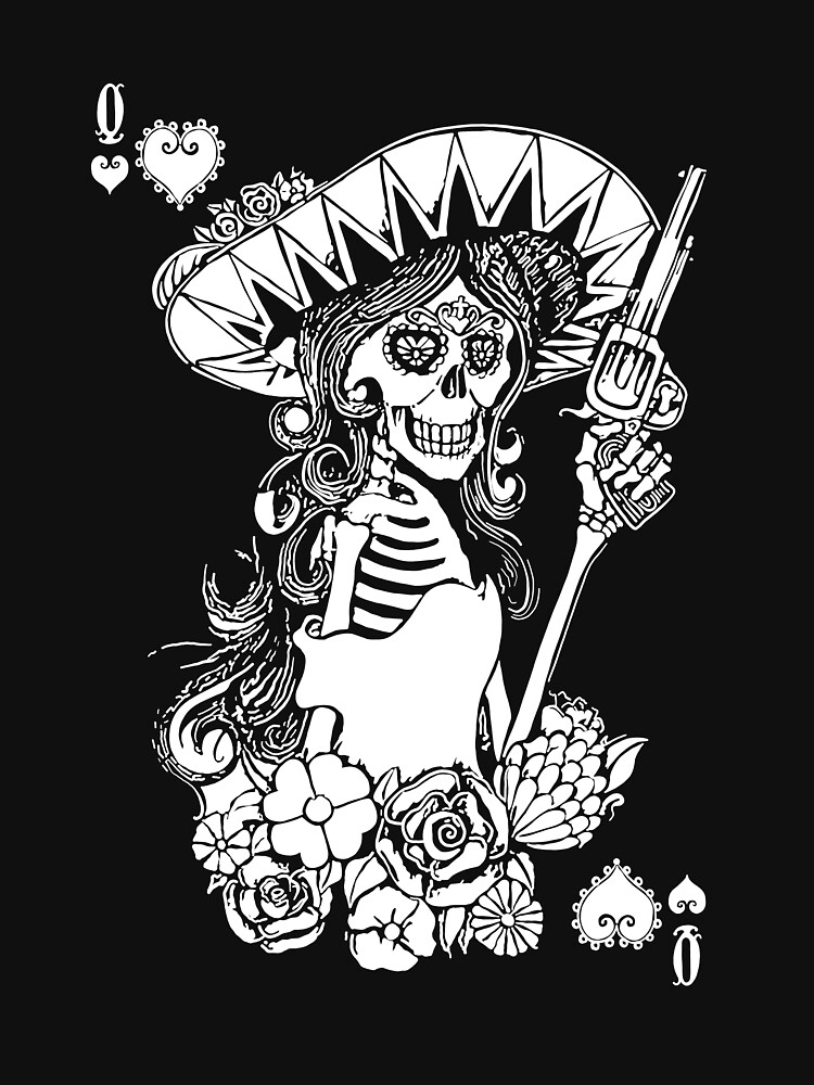 Day of the Dead Queen of Hearts by fullrangepoker