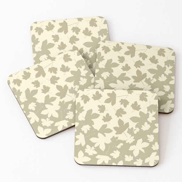 Item preview, Envelop leaves decor green ofwhite designed and sold by PrintedDreams.