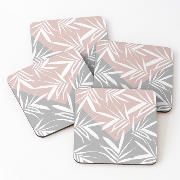 Item preview, Envelop leaves decor grey pink white designed and sold by PrintedDreams.