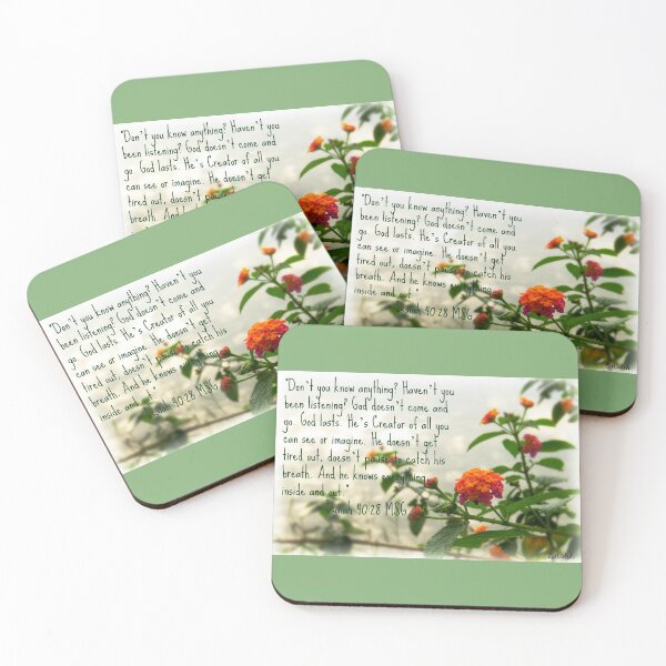 Item preview, Isaiah 40:28 and Lantana Flowers designed and sold by Linda Walsh.
