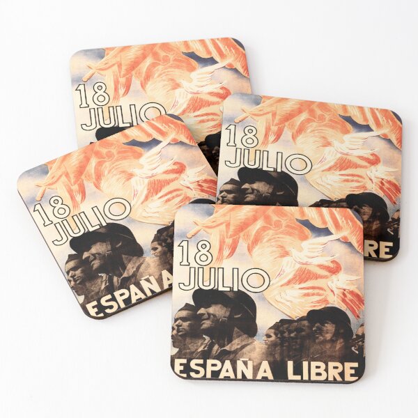 Item preview, 18 JULIO ESPANA LIBRE 1937 SPAIN Civil War Propaganda Vintage Poster designed and sold by retroposters.