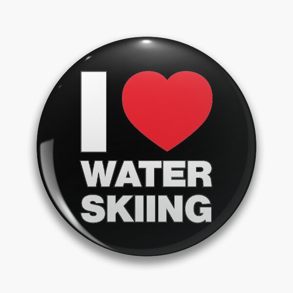Item preview, I love Water Skiing Red Heart designed and sold by Thestarrysky.