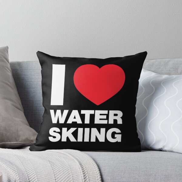 Item preview, I love Water Skiing Red Heart designed and sold by Thestarrysky.