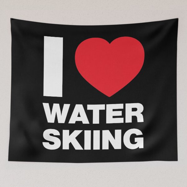 Item preview, I love Water Skiing Red Heart designed and sold by Thestarrysky.