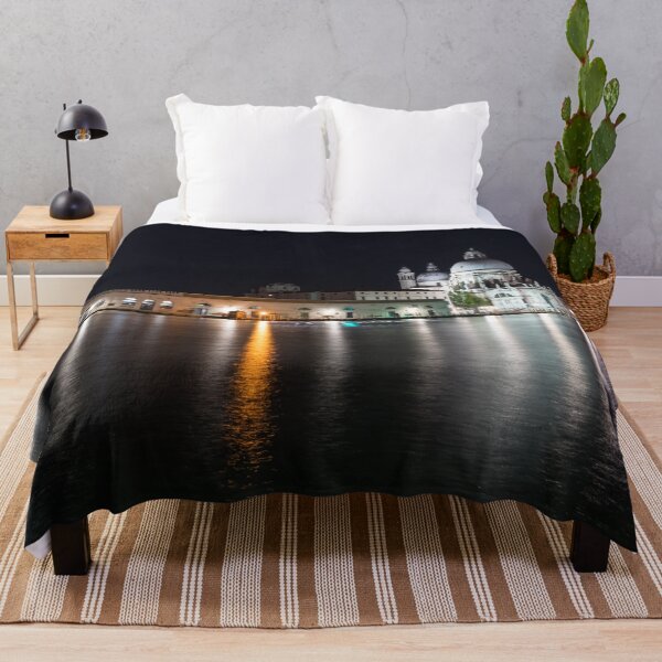 Item preview, Venice Italy Silky Midnight - Santa Maria della Salute on Punta della Dogana designed and sold by Georgia Mizuleva.