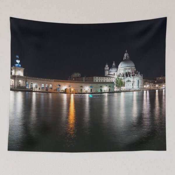 Item preview, Venice Italy Silky Midnight - Santa Maria della Salute on Punta della Dogana designed and sold by Georgia Mizuleva.