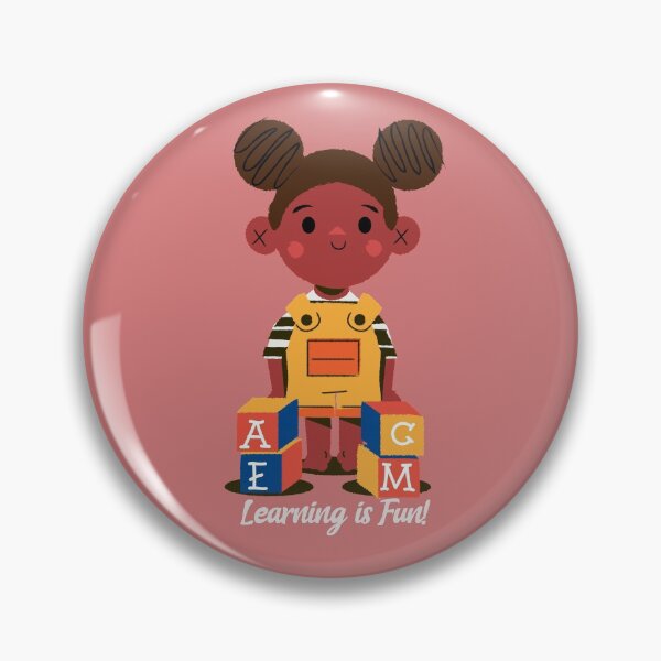 Item preview, Learning is Fun. Playing is Fun- Cute Kid Playing Alphabet Blocks designed and sold by EvaWolf.