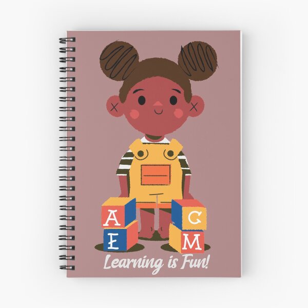 Item preview, Learning is Fun. Playing is Fun- Cute Kid Playing Alphabet Blocks designed and sold by EvaWolf.