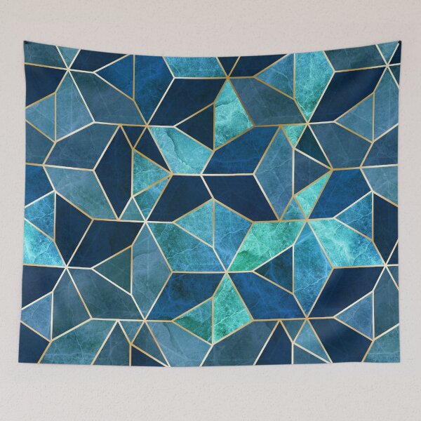 Item preview, Indigo Gold Reflection designed and sold by Gingerlique.