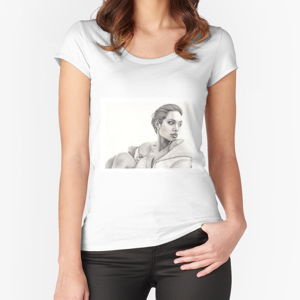 Angelina Jolie Fitted Scoop T-Shirt