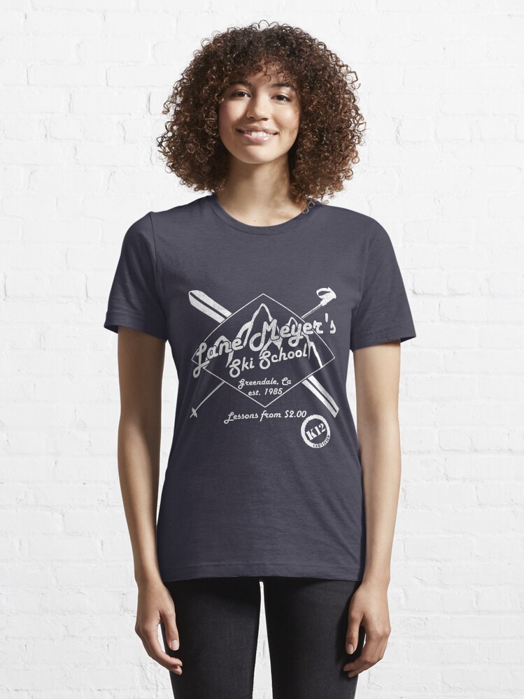 Alternate view of Lane Meyer Ski School Dark Essential T-Shirt
