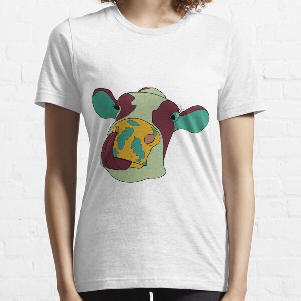 Kuh mit Zunge in der Nase Essential T-Shirt