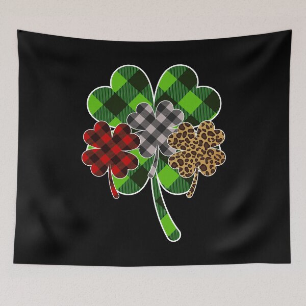 Item preview, St Patricks Day Buffalo Plaid Shamrock designed and sold by 2blackcherries.