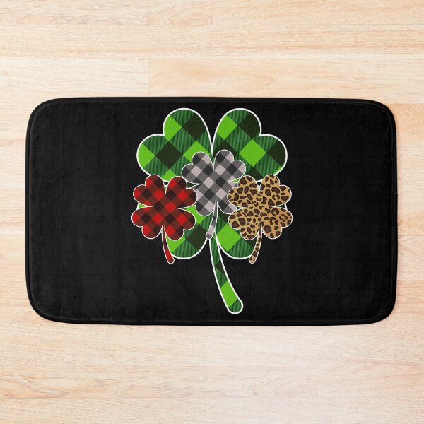 Item preview, St Patricks Day Buffalo Plaid Shamrock designed and sold by 2blackcherries.