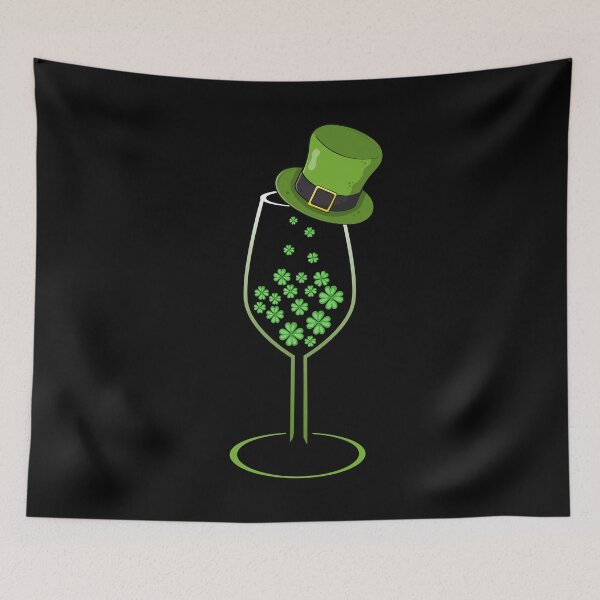 Item preview, Shamrock Wine St Patricks Day Leprechaun designed and sold by 2blackcherries.