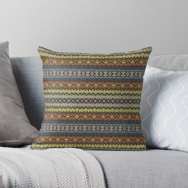 Icelandic wool pattern I Throw Pillow