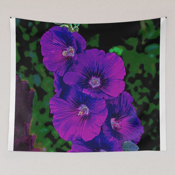 Item preview, Southwest Purple Hollyhocks designed and sold by William E Lopez.