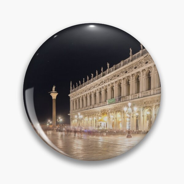 Item preview, Venice Italy Night Magic - Glossy Saint Marks Square Piazzetta di San Marco Midnight designed and sold by Georgia Mizuleva.