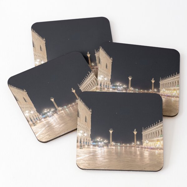 Item preview, Venice Italy Night Magic - Glossy Saint Marks Square Piazzetta di San Marco Midnight designed and sold by Georgia Mizuleva.