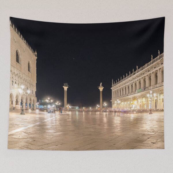 Item preview, Venice Italy Night Magic - Glossy Saint Marks Square Piazzetta di San Marco Midnight designed and sold by Georgia Mizuleva.