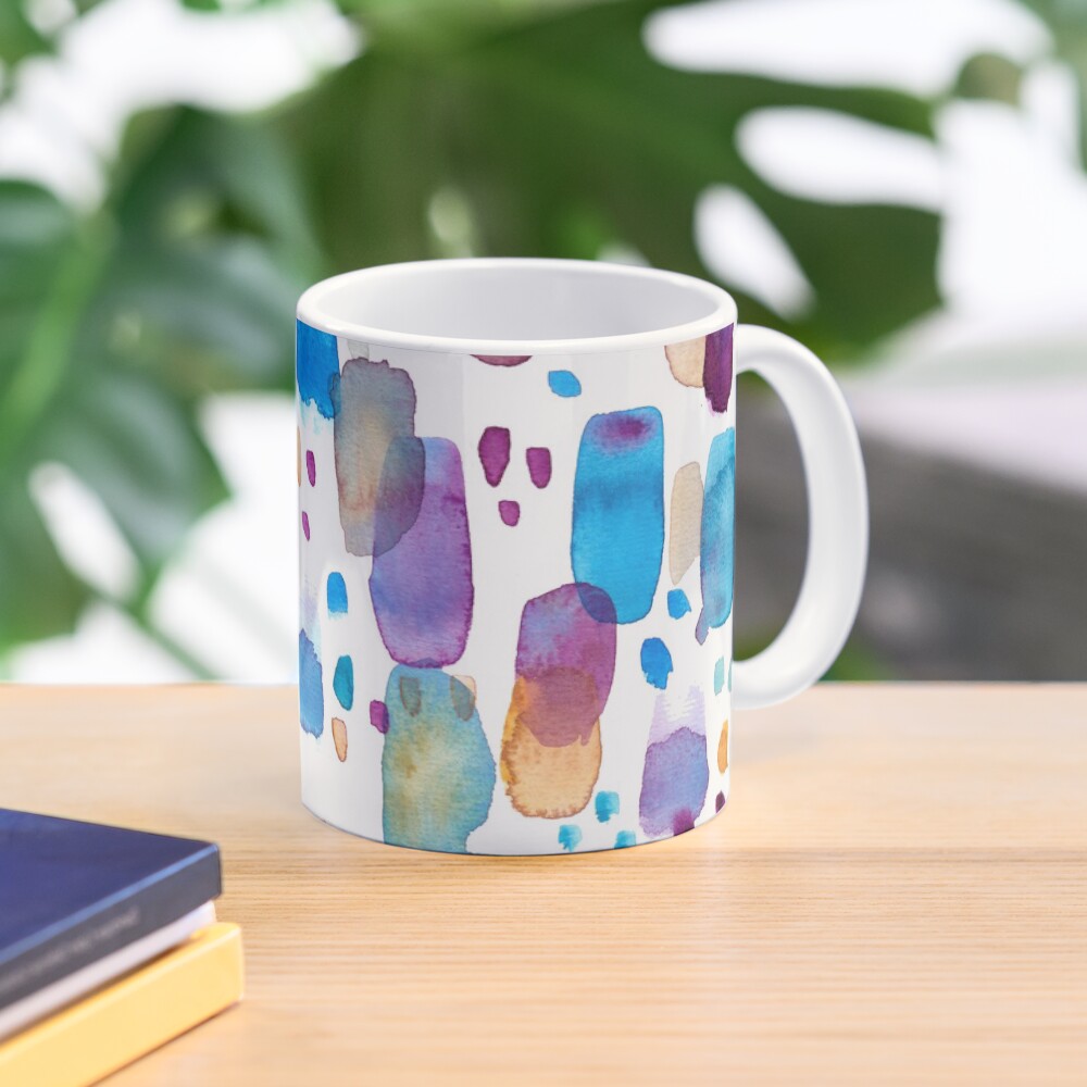 Watercolors blue and purple strokes Coffee Mug