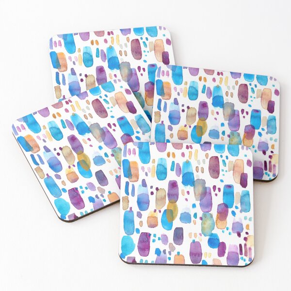 Item preview, Watercolors blue and purple strokes designed and sold by Florcitasart.