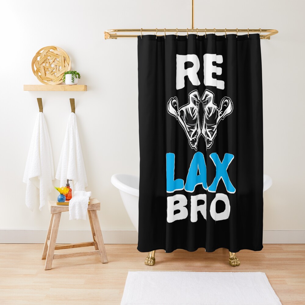 "Lacrosse Lax Relax Bro Design" Shower Curtain for Sale by sunnym79