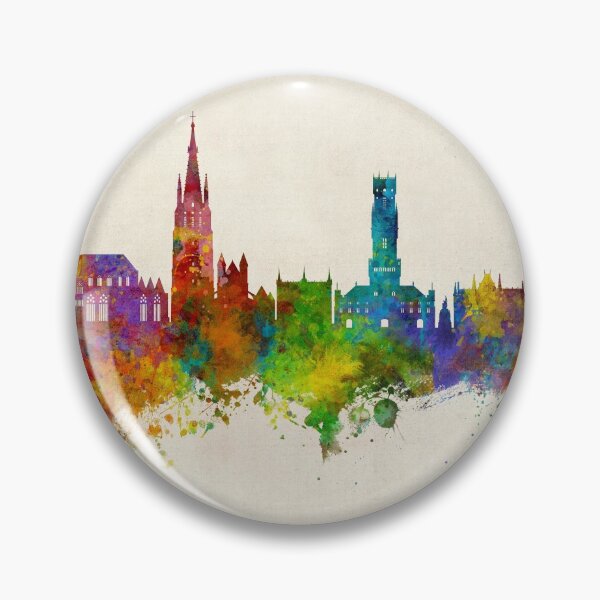 Item preview, Bruges Belgium Skyline designed and sold by ArtPrints.