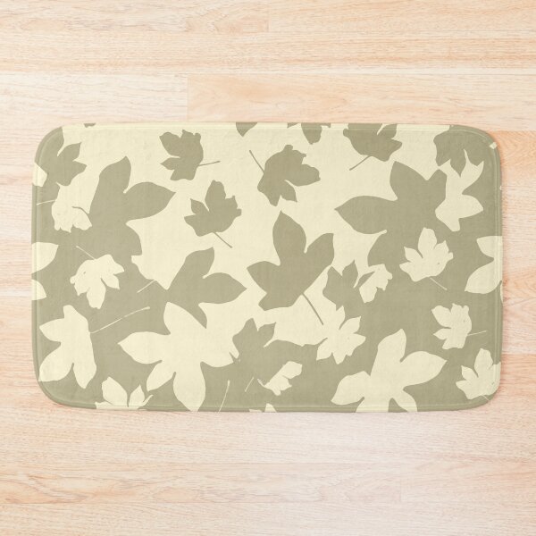 Item preview, Envelop leaves decor. olive-green. offwhite. designed and sold by PrintedDreams.
