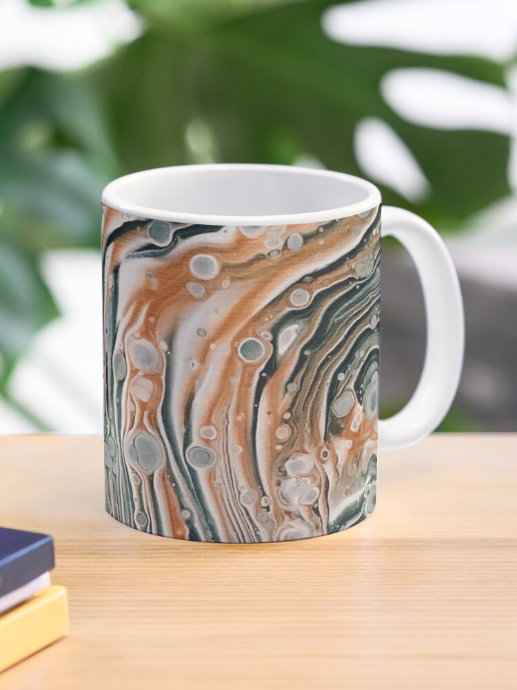 Zebra 3, Acrylic Pouring, Fluid Art, Fluid Painting Coffee Mug by