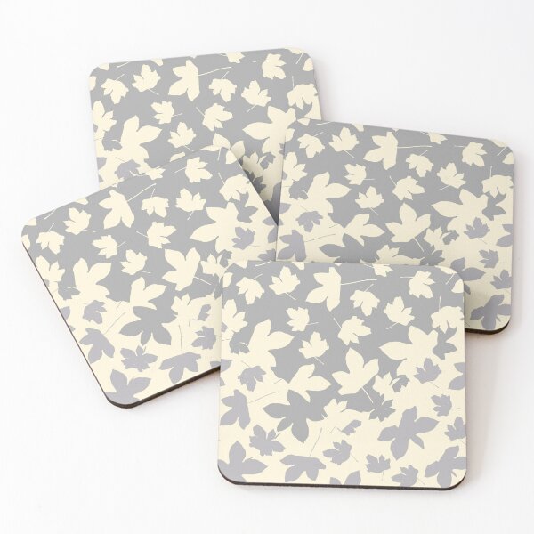 Item preview, Envelop leaves decor. grey. offwhite. designed and sold by PrintedDreams.