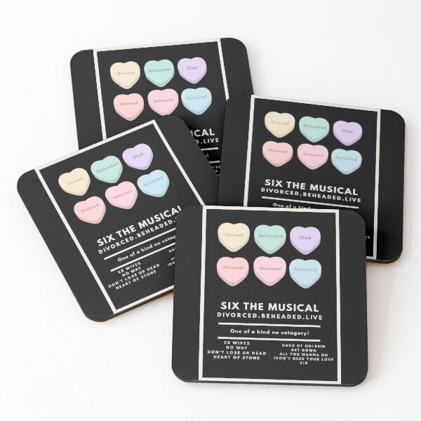 Item preview, Six The Musical Candy Hearts Poster designed and sold by Tello1.