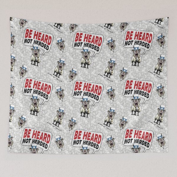 Item preview, Be Heard Not Herded Sheeple designed and sold by Buttonzup.
