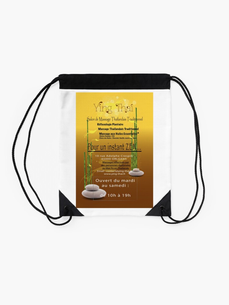 Alternate view of Traditional Thai Massage Institute in Orléans Drawstring Bag