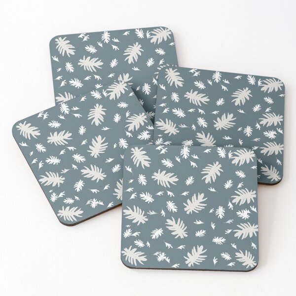 Item preview, Green grey Leaves pattern designed and sold by PrintedDreams.