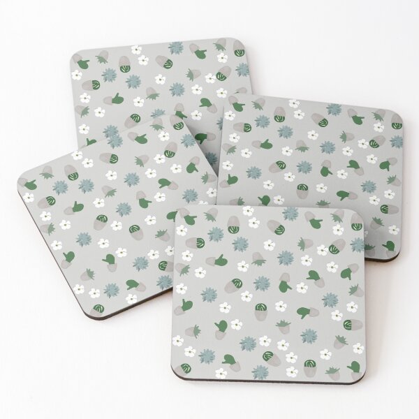 Item preview, Succulent pattern. grey, green. designed and sold by PrintedDreams.