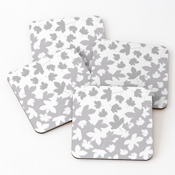 Item preview, Envelop leaves decor. grey. white. designed and sold by PrintedDreams.