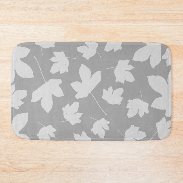 Item preview, Grey leaves decor. opposite. designed and sold by PrintedDreams.