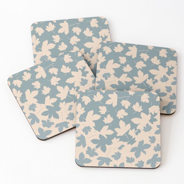 Item preview, Envelop leaves decor. blue. ofwhite. designed and sold by PrintedDreams.