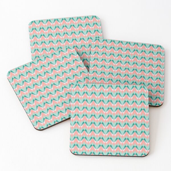 Item preview, Pink Peach Yukka And Green ZigZag Pattern designed and sold by taiche.