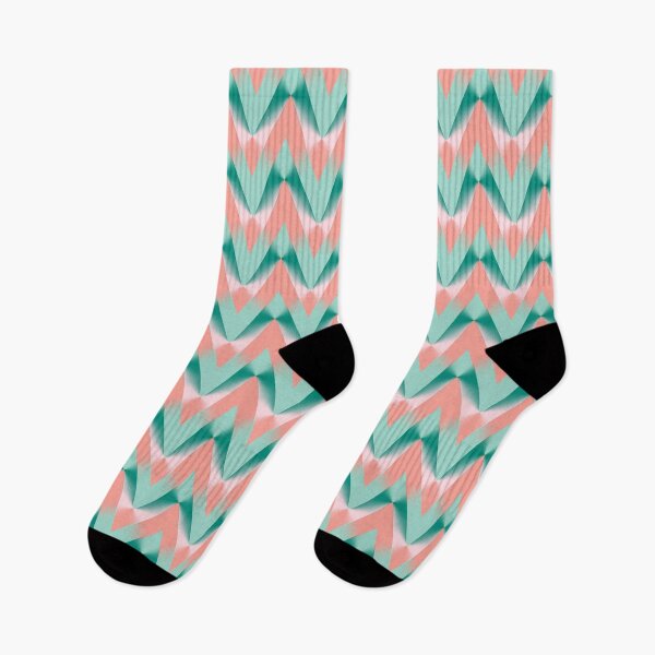 Item preview, Pink Peach Yukka And Green ZigZag Pattern designed and sold by taiche.