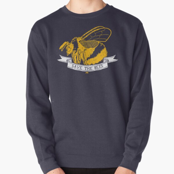 Save The Bees! (Dark Bumble Bee - Flying) Pullover Sweatshirt