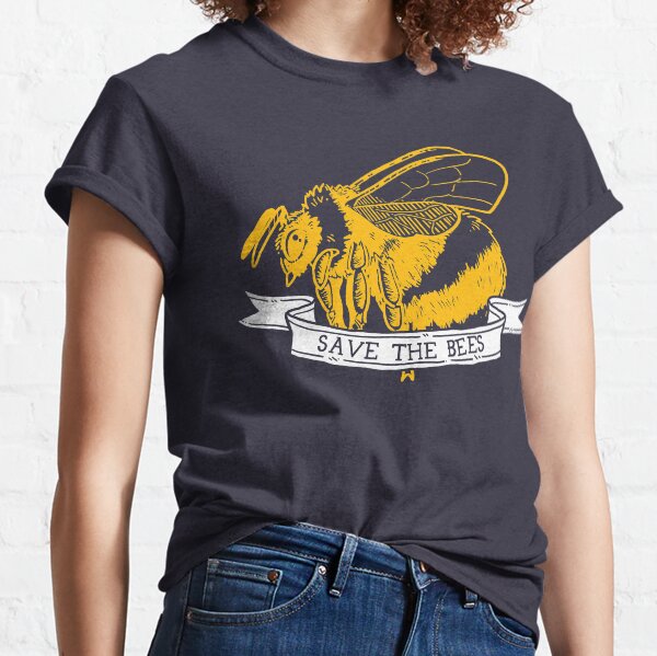 Save The Bees! (Dark Bumble Bee - Flying) Classic T-Shirt