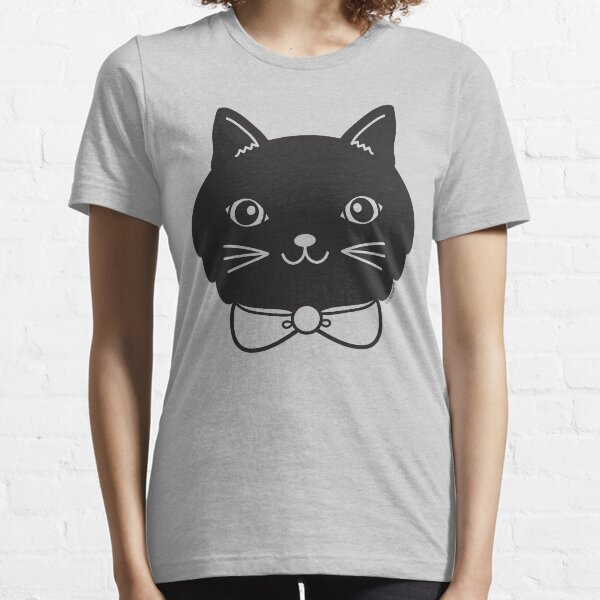Cool Black Kitty Cat Face Essential T-Shirt