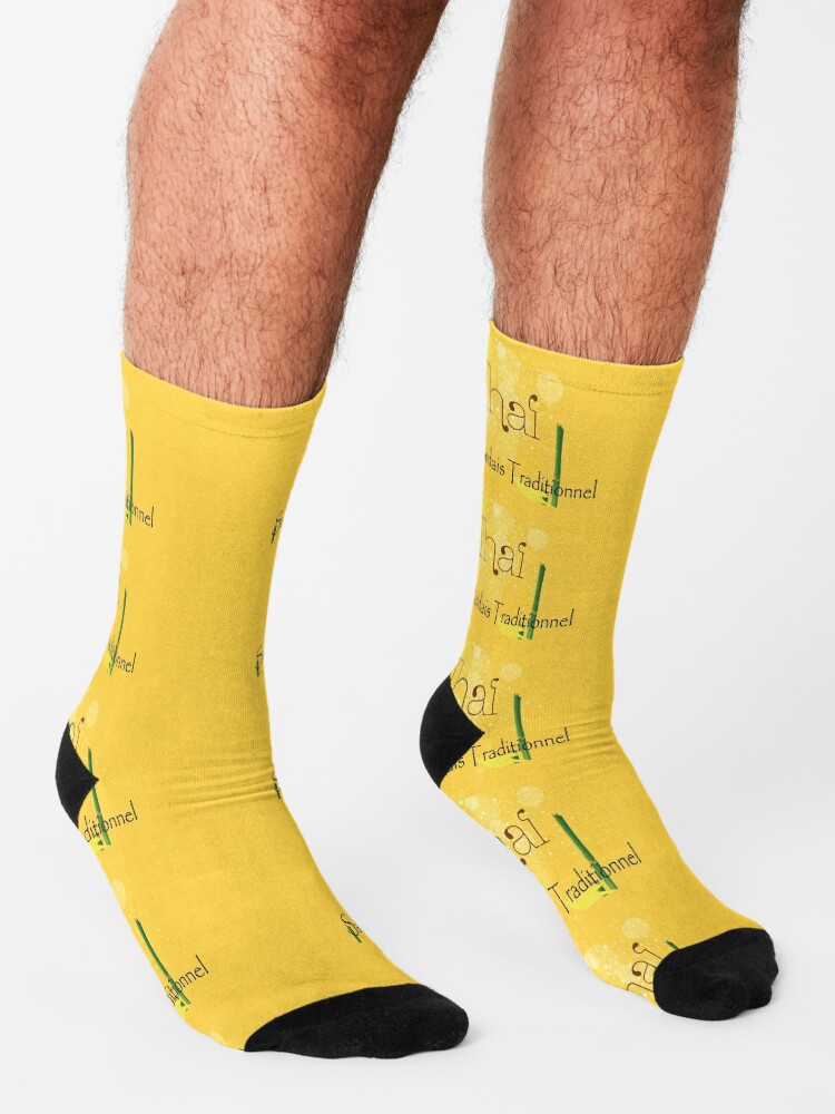 Aperçu 3 sur 5. Chaussettes avec l'œuvre Institut de Massage Thaïlandais Traditionnel à Orléans créée et vendue par YingThaiOrleans.
