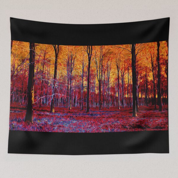 Item preview, Red Magical Forest Wide Landscape Psychedelic designed and sold by KALEIDOSCOPE UK.