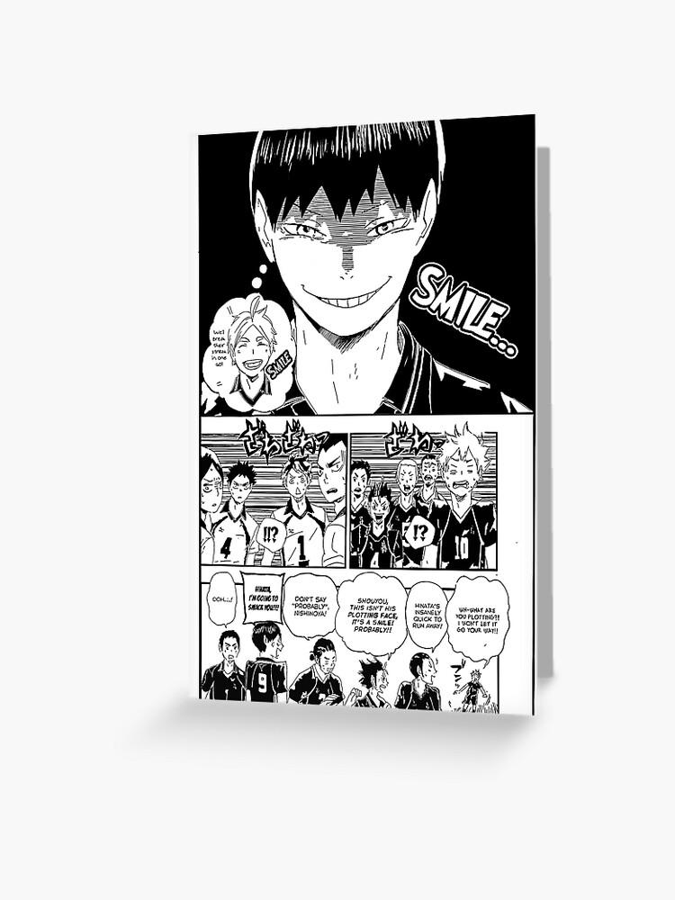 Haiykuu Comic Strip Manga T Shirt Greeting Card By Pattymendes Redbubble