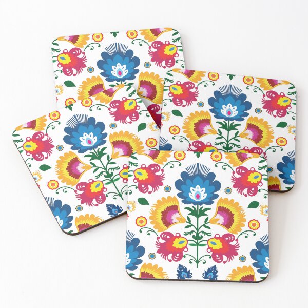 Artikelvorschau, Volksmuster aus Lowicz, weißem Hintergrund entworfen und verkauft von FK-UK.