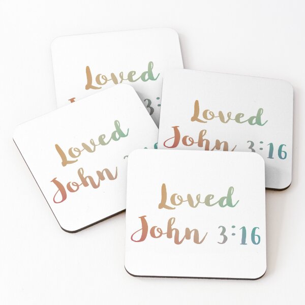 Item preview, Loved John 3:16 Typography Quote designed and sold by jualcantara.